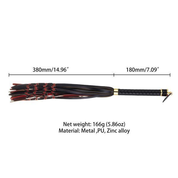 Флоггер LOCKINK SEVANDA Red &&nbsp;Black&nbsp;Braided&nbsp;Tail&nbsp;Flogger SX0876 фото
