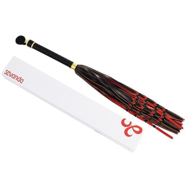 Флоггер LOCKINK SEVANDA Red &&nbsp;Black&nbsp;Braided&nbsp;Tail&nbsp;Flogger SX0876 фото