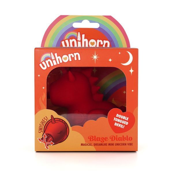 Вибратор-единорожка Unihorn &ndash; Blaze Diablo, ласкающий раздвоенный язычок SX2858 фото