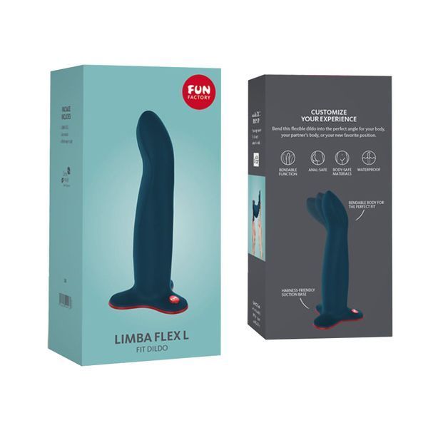 Фаллоимитатор Fun Factory LIMBA FLEX L, цвет морской волны, гибкий, с эффектом памяти, подходит для точки G SX0996 фото