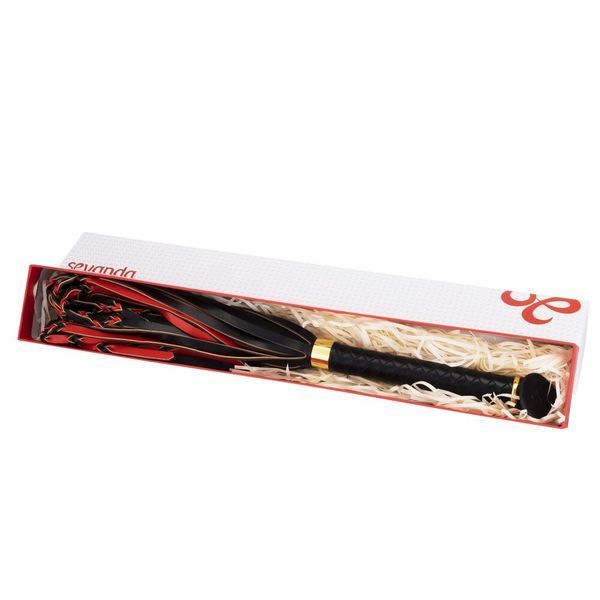 Флоггер LOCKINK SEVANDA Red &&nbsp;Black&nbsp;Braided&nbsp;Tail&nbsp;Flogger SX0876 фото
