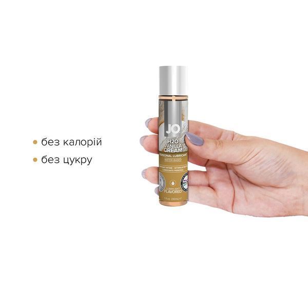 Смазка на водной основе JO H2O &mdash; Vanilla Cream (30 мл) без сахара, растительный глицерин SO1480 фото