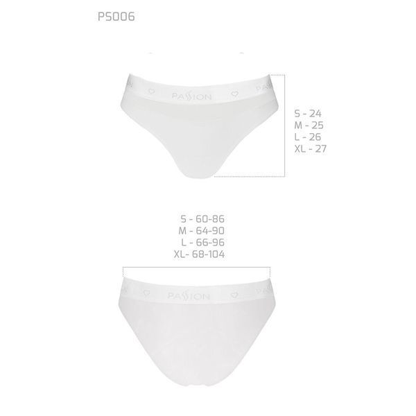 Трусики с прозрачной вставкой Passion PS006 PANTIES S, white SO4237 фото