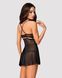Эротический кружевной комплект с сеточкой Obsessive 838-BAB-1 babydoll & thong black XXL, черный, пе SO7183 фото 2