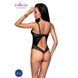 Боді з еко-шкіри та мережива Passion LOONA BODY XXL/XXXL, black SO5357 фото 2