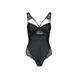Боді з еко-шкіри та мережива Passion LOONA BODY XXL/XXXL, black SO5357 фото 3