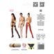 Эротические колготки-бодистокинги Passion S023 One Size, Black, имитация чулок с ромбами и пояском PSS023B фото 8