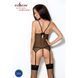 Корсет з пажами Passion MELANIA CORSET S/M, black, трусики, напівпрозорий EL16308 фото 4