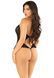 Боди Leg Avenue Lace Floral Lace Halter Teddy with Flutter Accent One Size, Black SX1755 фото 4