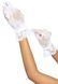Короткі рукавички Leg Avenue Floral lace wristlength gloves White SO9162 фото 2