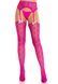 Колготки-чулки Leg Avenue Heart Garterbelt Stockings One Size Magenta SX2758 фото 1