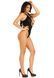 Боди Leg Avenue Opaque racer tank bodysuit, One Size, черное, имитация шнуровки, низ &mdash; стринги SX1079 фото 4