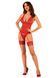 Прозрачный корсет Obsessive Lacelove corset M/L Red, кружево, подвязки для чулок SO8650 фото 1