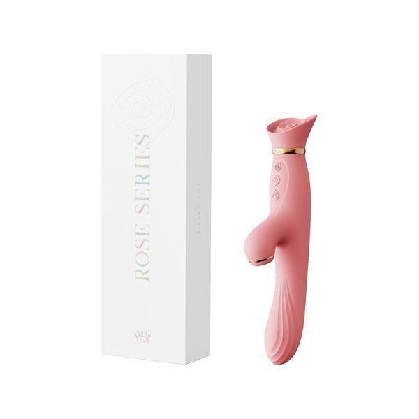 Вибратор с подогревом и вакуумной стимуляцией клитора Zalo - ROSE Vibrator Strawberry Pink SO6680 фото
