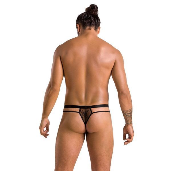 Мужские прозрачные стринги Passion 029 THONG COLLIN S/M Black, сетка SO7559 фото