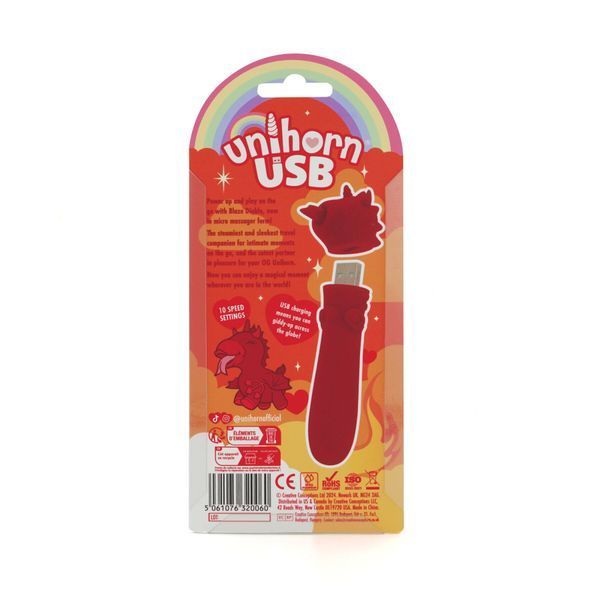 Вібратор-єдиноріжка Unihorn USB Bullet - Blaze Diablo, віброкуля, USB-зарядка SX2859 фото