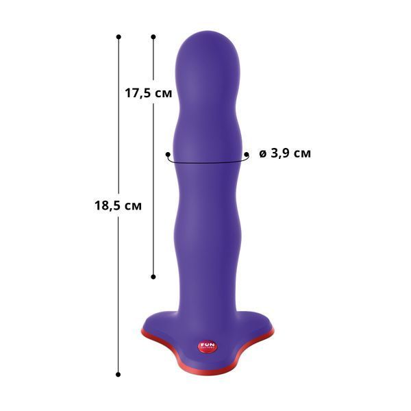 Фаллоимитатор Fun Factory BOUNCER, фиолетовый, шарики внутри, эффект вибрации, диаметр 3,9 см SX0997 фото