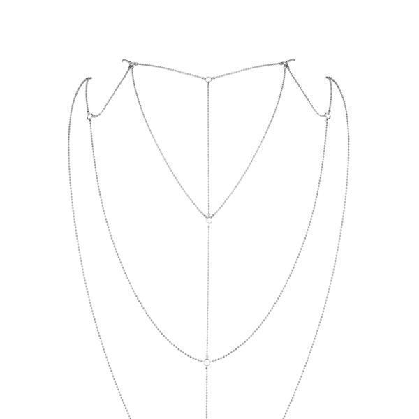 Цепочка для спины Bijoux Indiscrets Magnifique Back and Cleavage Chain - Silver, украшение для тела SO2655 фото