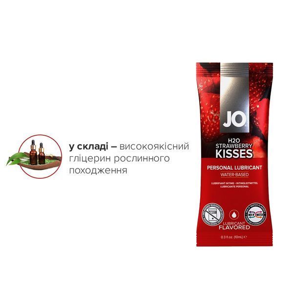 Набор лубрикантов Foil Display Box &ndash; JO H2O Lubricant &ndash; Strawberry &ndash; 12 x 10ml SO6161 фото