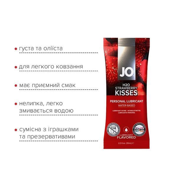 Набор лубрикантов Foil Display Box &ndash; JO H2O Lubricant &ndash; Strawberry &ndash; 12 x 10ml SO6161 фото