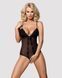 Сетчатое боди с открытыми ягодицами Obsessive 841-TED-1 teddy S/M, черный SO7184 фото 1