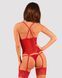 Прозрачный корсет Obsessive Lacelove corset M/L Red, кружево, подвязки для чулок SO8650 фото 7