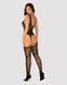 Бодістокінг Obsessive Bodystocking F237 XL/XXL, рослинне плетіння, імітація панчіх SO7234 фото 4