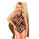 Боди с геометрическим орнаментом Penthouse - Go Hotter Black XL SO5263 фото 1