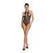 Бодістокінг з декольте Passion BS088 black, імітація корсетної шнурівки SO6382 фото 3