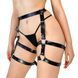 Кожаные гартеры Art of Sex - Melani Leather garters, Черные L-2XL SO8301 фото 2