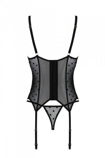 Корсет Passion MARINA CORSET, L/XL, black, с открытыми чашками SO9729 фото