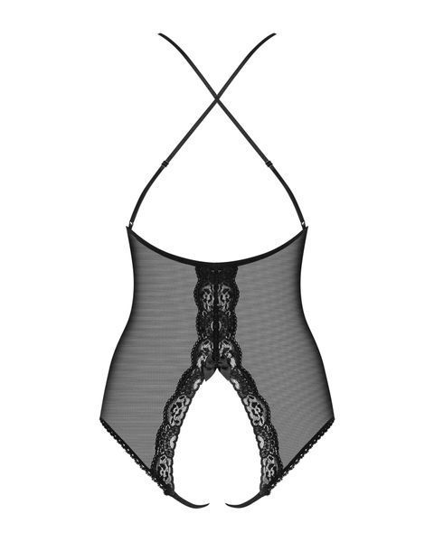 Сетчатое боди с открытыми ягодицами Obsessive 841-TED-1 teddy L/XL, черный SO7185 фото