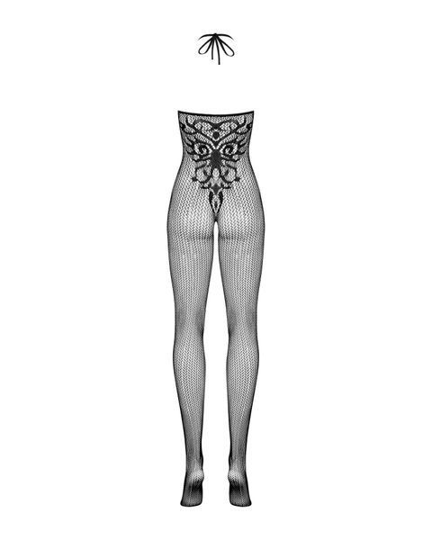 Бодістокінг Obsessive Bodystocking G308 S/M/L, халтер, декор у вигляді татуювання SO7235 фото