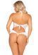 Боди Leg Avenue Lace Floral Lace Halter Teddy with Flutter Accent One Size, White SX1756 фото 2