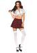 Еротичний костюм школярки Leg Avenue Classic School Girl M/L, спідниця + кроп-топ на зав&rsquo;язках SO7923 фото 2