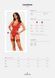 Прозрачный корсет Obsessive Lacelove corset XL/2XL Red, кружево, подвязки для чулок SO8651 фото 5