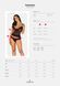 Полупрозрачный набор с украшениями Obsessive Ivannes top & thong 2XL/3XL, черный, топ и танга SO7285 фото 7