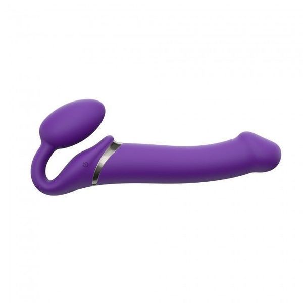 Безремневой страпон с вибрацией Strap-On-Me Vibrating Violet L, диам. 4,2 см, пульт ДУ, регулируемый SO3826 фото