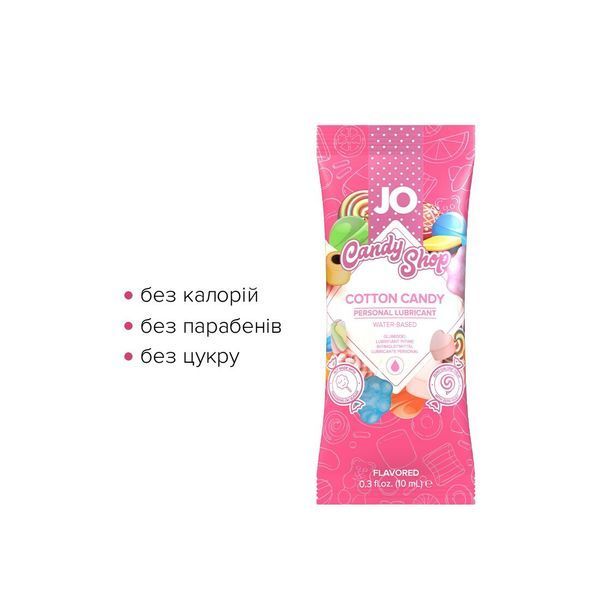 Набор лубрикантов Foil Display Box &ndash; JO H2O Lubricant &ndash; Cotton Candy &ndash; 12 x 10ml SO6162 фото