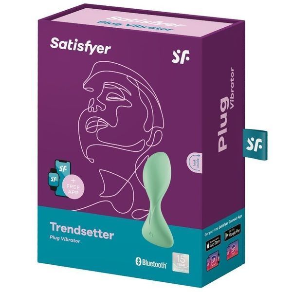 Анальная смарт-пробка с вибрацией Satisfyer Trendsetter Green SO6731 фото