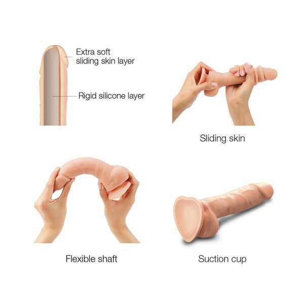 Реалистичный фаллоимитатор Strap-On-Me Sliding Skin Realistic Dildo Vanille XXL, эффект подвижной ко SO6260 фото