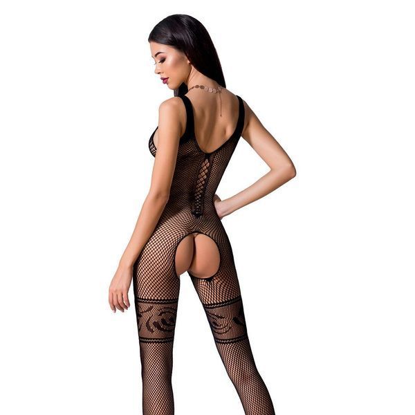 Бодістокінг Passion BS069 black, комбінезон, імітація панчіх і боді PBS069B фото