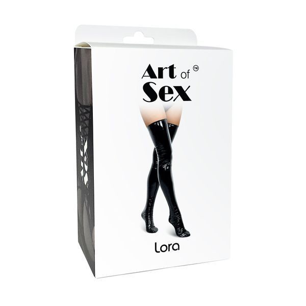 Сексуальні вінілові панчохи Art of Sex - Lora, розмір M, колір червоний SO7368 фото