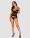 Полупрозрачный набор с украшениями Obsessive Ivannes top & thong 2XL/3XL, черный, топ и танга SO7285 фото 3