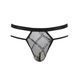 Мужские прозрачные стринги Passion 029 THONG COLLIN XXL/XXXL Black, сетка SO7560 фото 5