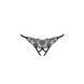 Трусики кружевные с доступом Passion Exclusive VIOLANTE THONG S/M, black PS24302 фото 5