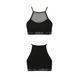 Спортивный топ с прозрачной вставкой Passion PS006 TOP L, black SO4239 фото 5
