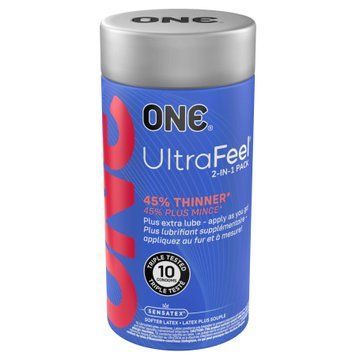 Презервативы ONE Ultra Feel, ультратонкие, c дополнительной смазкой, 10 шт, подарочная упаковка-тубус SX0786 фото