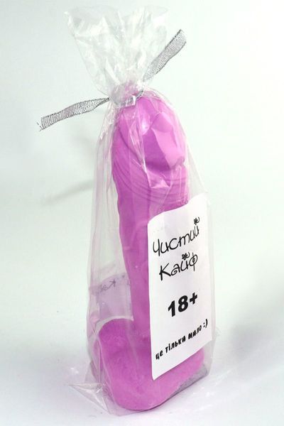 Крафтовое мыло-член с присоской Чистий Кайф Violet size M, натуральное SO2635 фото