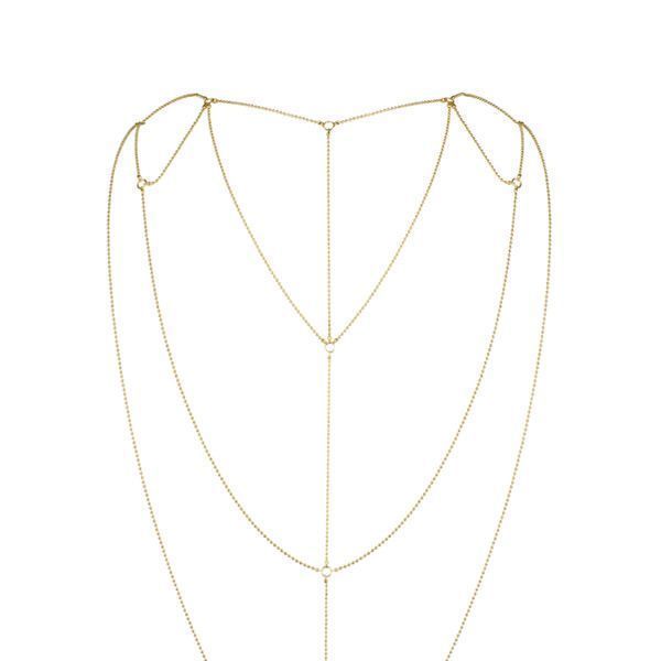 Цепочка для спины Bijoux Indiscrets Magnifique Back and Cleavage Chain - Gold, украшение для тела SO2657 фото